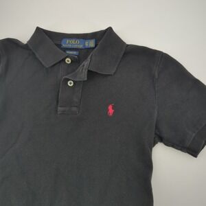 Polo Ralph Lauren‎ Button Shirt Boys S/p 8 Black Red Pony Classic School Fit